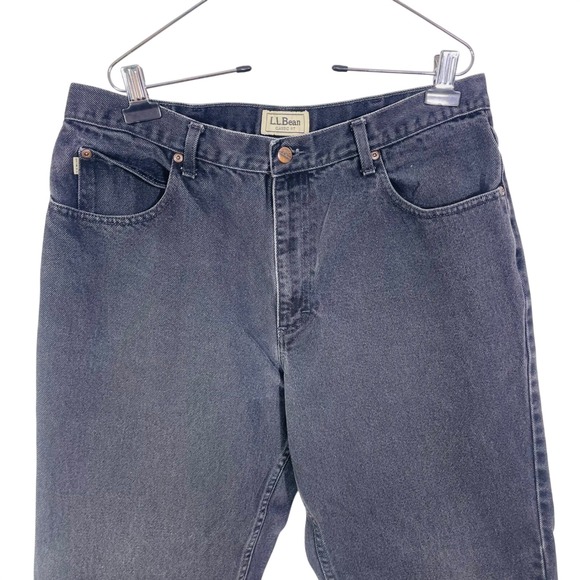 Vtg L.L. Bean Classic Fit Jeans Men's 38x30 Black Preppy Outdoors - Picture 3 of 11